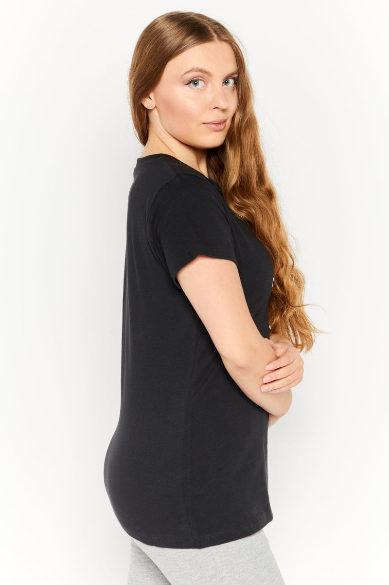 New Balance Women Sportswear Fit Short Sleeves Training T-Shirt, Black - Image 3