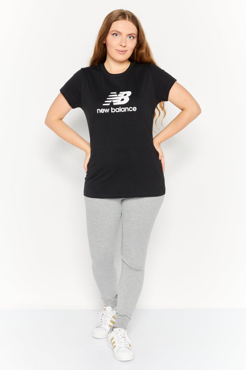 New Balance Women Sportswear Fit Short Sleeves Training T-Shirt, Black - Image 4