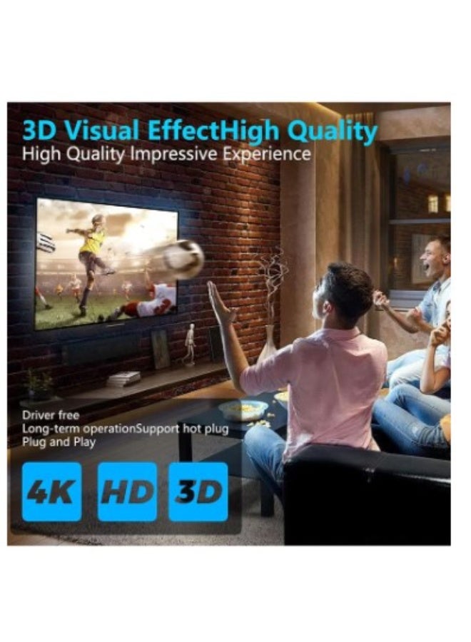 Terabyte 4K 1x8 HDMI Splitter, 4K HDMI Splitter, 1 in 8 Out HDMI Splitter, Multi Monitor Outputs Support 4K Ultra HD & 3D, 8 Port Powered HDMI Splitters, for Commercial Office/PS4/HDTV/Projector (UK Standard) - Image 4