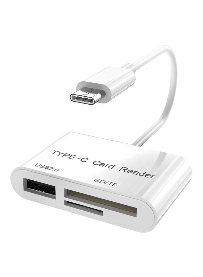 All In One Card Reader Adapter Cable For Macbook Pro White - Image 1