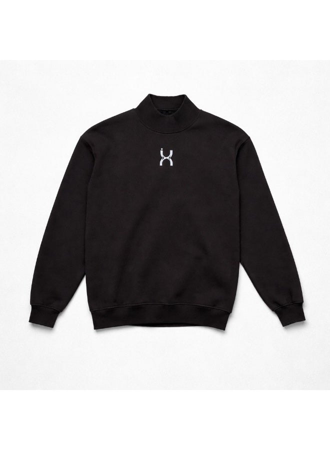Nosta Women's black high-neck winter sweatshirt - Image 2