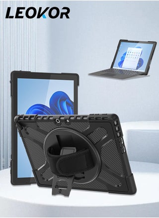 Tablet Case Suitable for Microsoft Surface Pro 9 Shell 13-Inch 2022,Shock-Proof Reinforced Protective Shell with Bracket,Heavy-Duty Anti-Fall,Compatible with Type Cover keyboard (Black) - pzsku/Z00DEE8360A45D9A01FCDZ/45/_/1711621332/401ddd8d-d13e-4cbd-b802-fadfbe743fa2