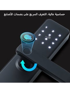 Generic Smart Door Lock, Fingerprint Door Lock WiFi App, Keyless Entry Smart Lock with Fingerprint, Biometric lock with 2 Cards (Arabic Langauge)  - Image 3