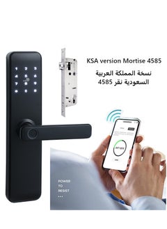 Generic Smart Door Lock, Fingerprint Door Lock WiFi App, Keyless Entry Smart Lock with Fingerprint, Biometric lock with 2 Cards (Arabic Langauge)  - Image 4