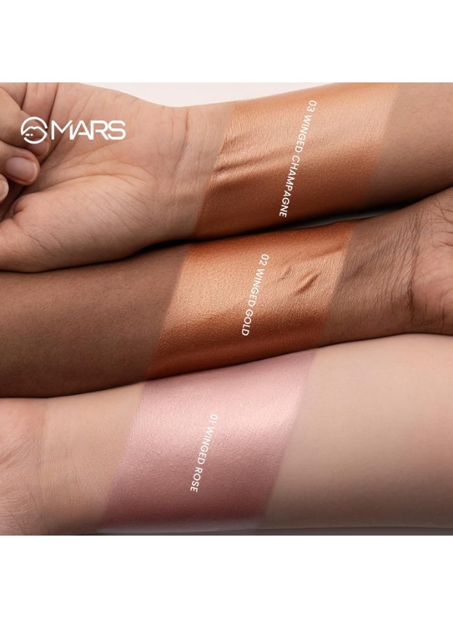 MARS Glow Fly Liquid Highlighter (10 ml) (02-WINGED CHAMPAGNE) | Enriched With Sunflower Seed Oil | Radiant Glow | No Chunky Particles | Light-Weight & Long-Lasting | Ultra Blendable Formula - Image 5