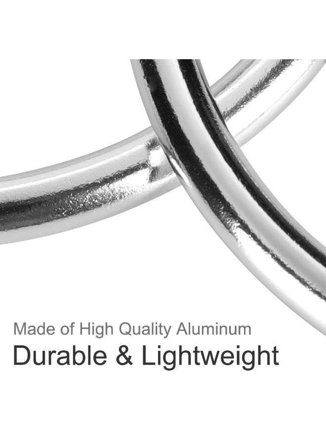 accmor حلقة حمالة الأطفال أكمور 3 بوصة من الألمنيوم حلقة ناعمة ملحق لحلقة للأطفال الرضع والأطفال الصغار والأطفال حديثي الولادة، يعمل مع موادك الخاصة أو تحويل اللف إلى حمالة (فضي لامع) - Image 4