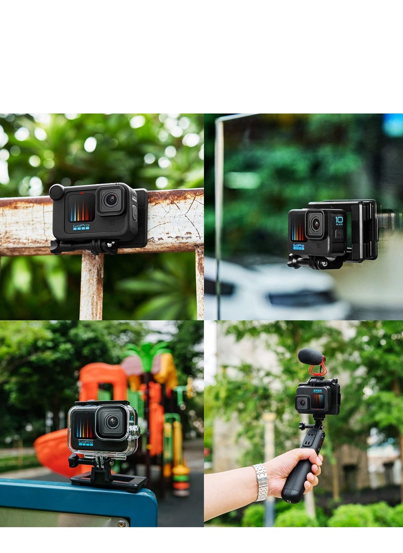 SYOSI - حامل سريع الفك على الصدر لكاميرا DJI OSMO Action 4 3 وGo-Pro Hero 12 11 متوافق مع كاميرا GoPro Hero 12 11 الرياضية ملحقات حامل المنظور الأول حامل مغناطيسي للتصوير بدون استخدام اليدين - Image 1