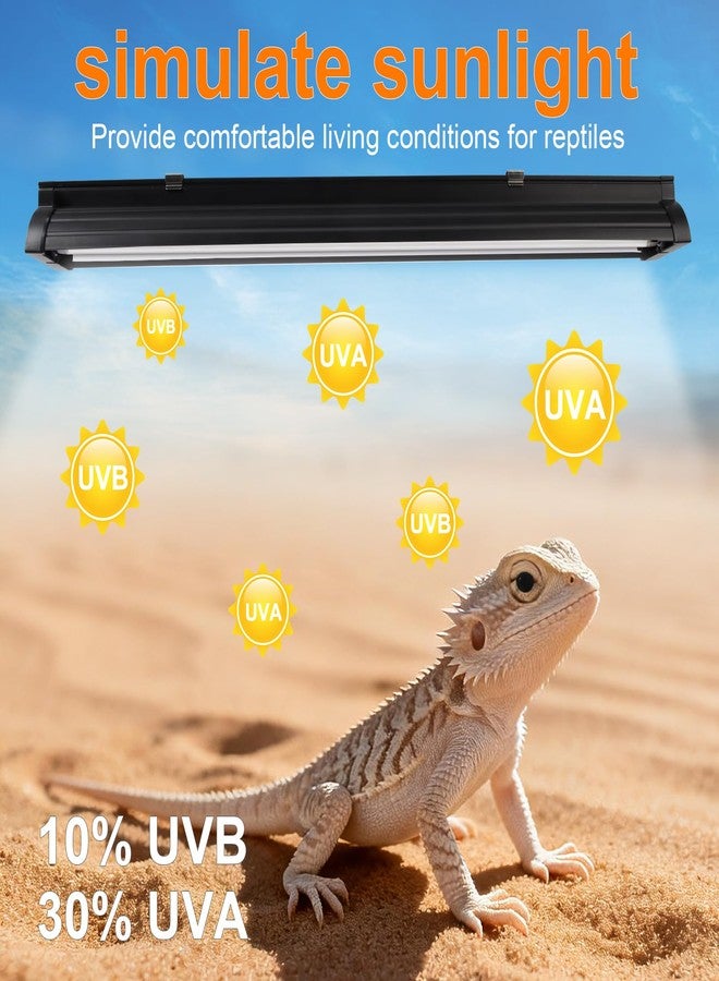 GREENPAW T5 UVB Light for Reptiles, 10.0 8W HO UVA UVB Reptile Light Fixture, 12 Inch Lamp Tube for Bearded Dragon, Tortoise, Lizards, Reptiles and Amphibians - Image 3