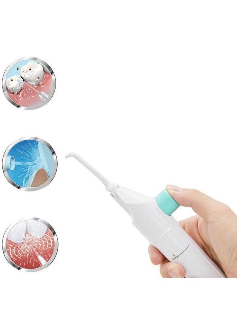 Power Floss منظف الأسنان المحمول، خيط تنظيف الأسنان، نفث الماء، أداة تنظيف الأسنان بدون بطاريات، مجموعة تبييض الأسنان  - Image 4