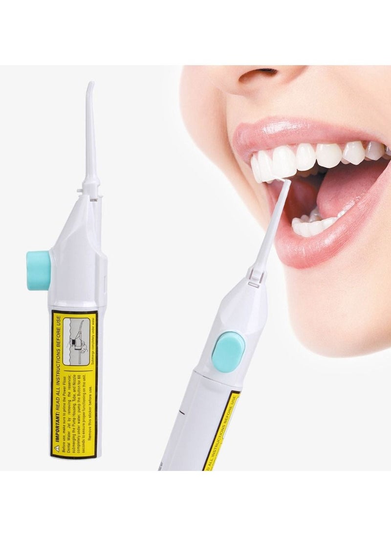 Power Floss منظف الأسنان المحمول، خيط تنظيف الأسنان، نفث الماء، أداة تنظيف الأسنان بدون بطاريات، مجموعة تبييض الأسنان  - Image 5
