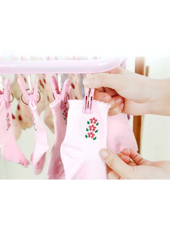 ZCM-HAPPY 2 Piece 36 Clip Foldable Clothes Drying Hanger - Image 4