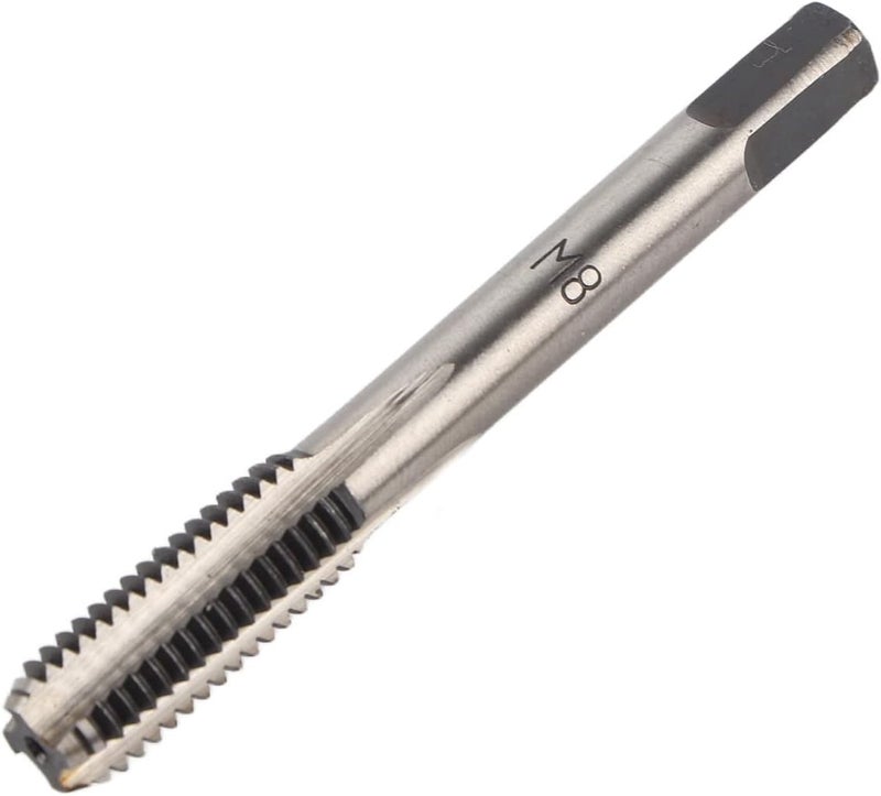 10pcs Carbon Steel Metric Hand Tap Set, M2 M4 M6 M8 Thread Tapping Tool, Straight Flute Taps with Deep Chip Removal Grooves for Repair and Machinery Assembly (M8 (head attack + second attack) 5 pay) - Image 2