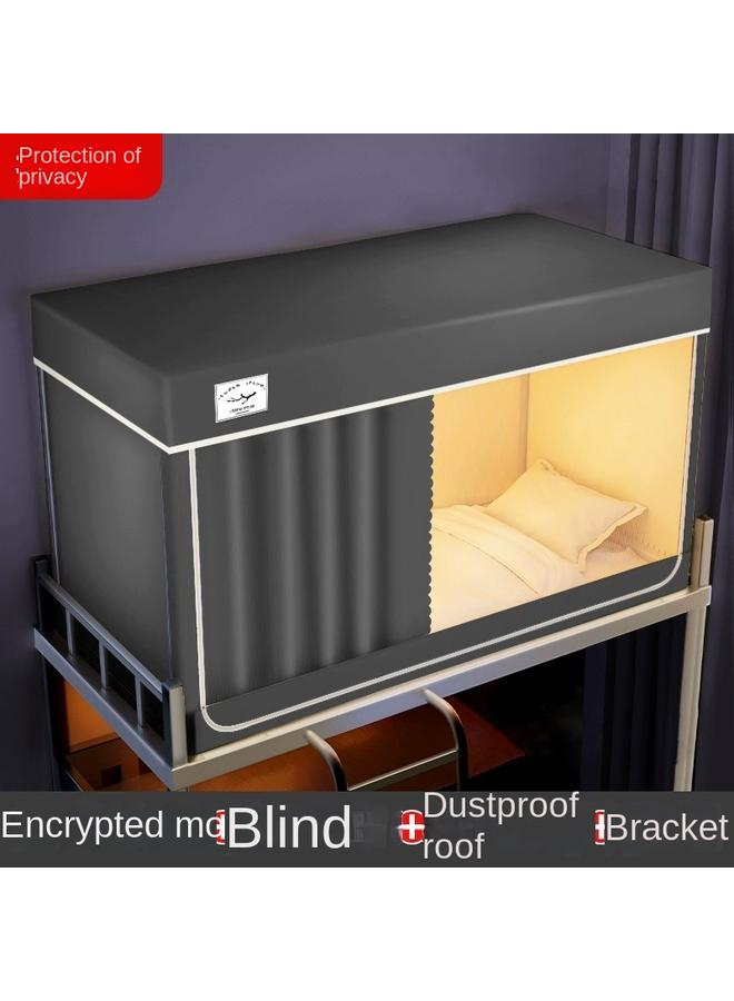Bluejw Student Dormitory Thickened Bed Curtain Mosquito Net Integrated Upper And Lower Bunch Upper Bedroom Shading 2025 New Single Bed - Image 1
