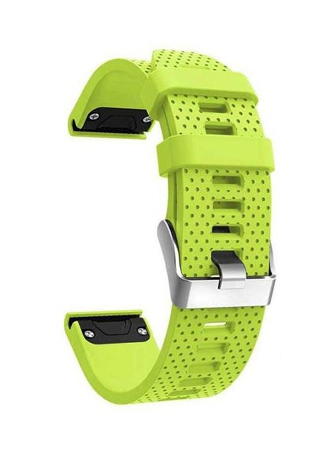NIBEMINENT Garmin Fenix 5S Plus, Plus Sapphire Premium Silicone Smart Watch Band Wrist Strap Green - Image 1