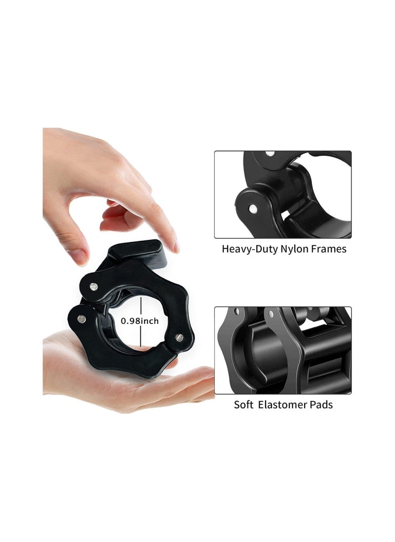 Generic Barbell Clamps Set 6 Pcs,4 Pcs Barbell Clamps 1 Inch Quick Release Dumbbell Lock Clips with 2 Pcs Exercise Barbell Spring Clips, Weight Clips for Weightlifting, Workout, Strength Training  - Image 4