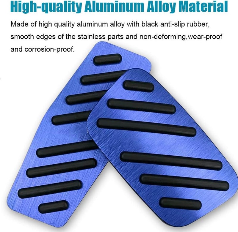 LEXLEY 2PCS Anti-Slip Aluminum Brake Gas Pedal Pads,Auto No Drilling Accelerator Pedal Covers for Chevrolet Chevy Blazer 2019 2020 2021 2022 2023 2024 2025 2026-BLUE - Image 5