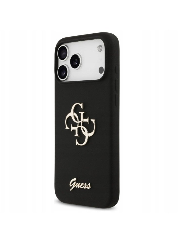 GUESS Guess Silicone Big 4G Script case for iPhone 17 Pro Max black - Image 2