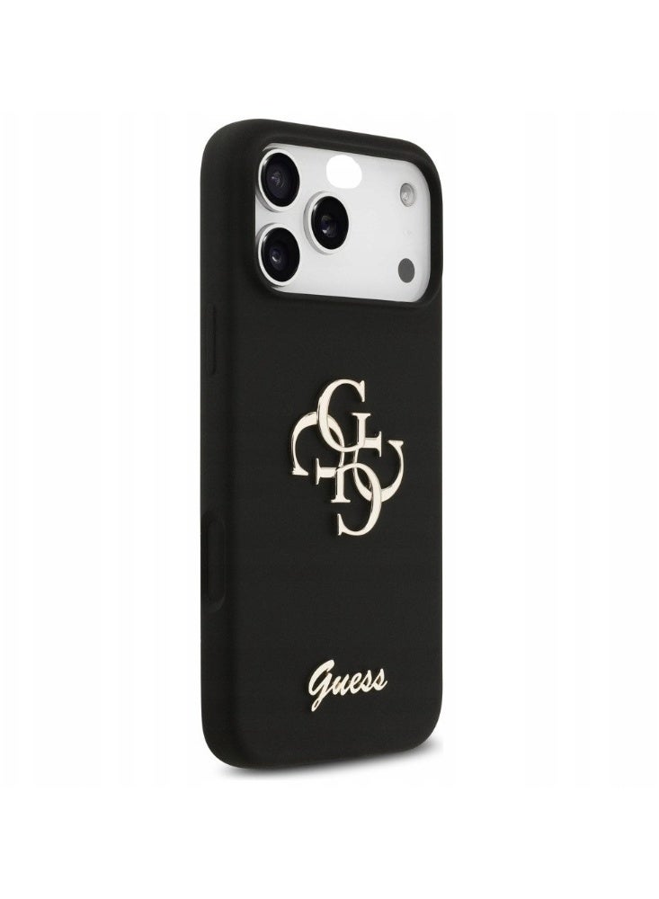 GUESS Guess Silicone Big 4G Script case for iPhone 17 Pro Max black - Image 4
