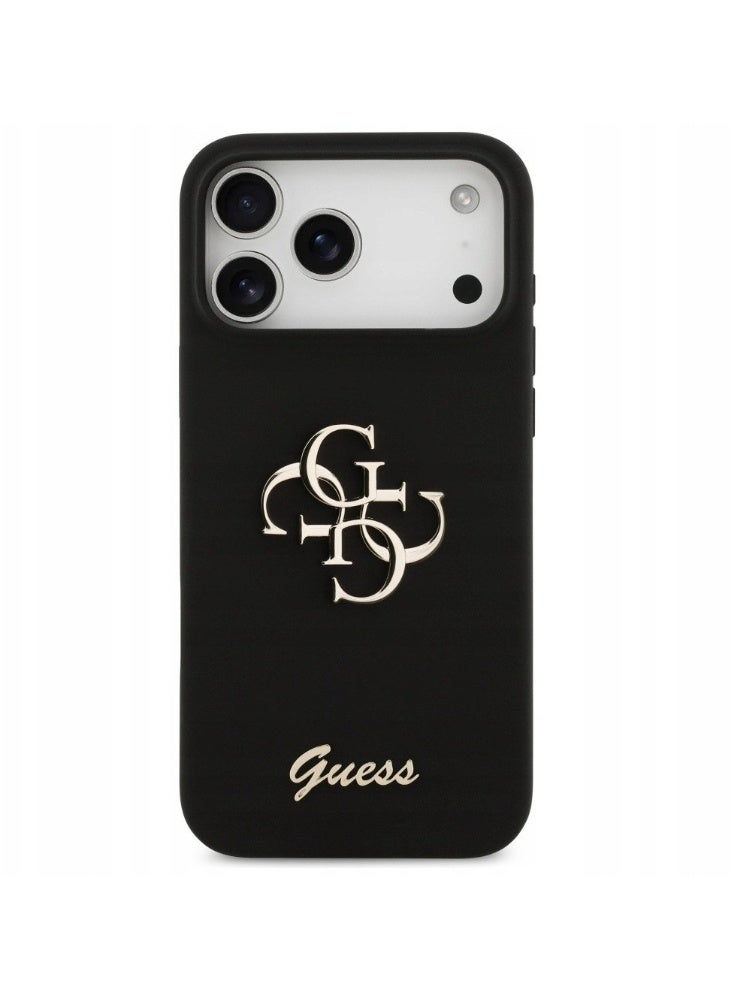 GUESS Guess Silicone Big 4G Script case for iPhone 17 Pro Max black - Image 3