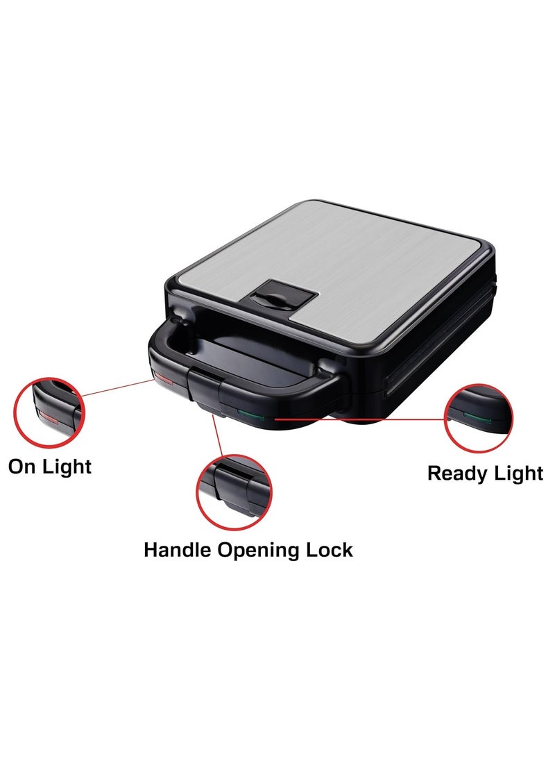 sokany 2 in 1 Gril-Sandwich & Waffle Maker /Double Side Heating /180 Degree Open- 1400W(SK-08119N)  - Image 3