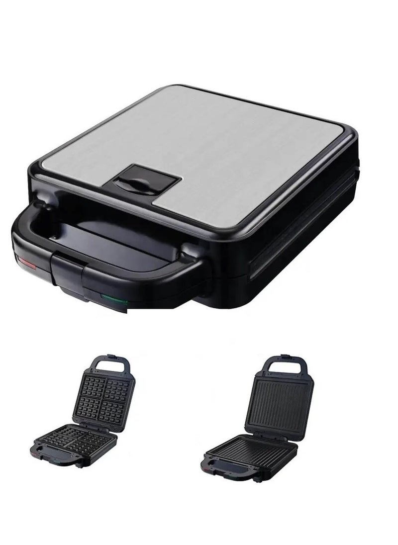 sokany 2 in 1 Gril-Sandwich & Waffle Maker /Double Side Heating /180 Degree Open- 1400W(SK-08119N)  - Image 4