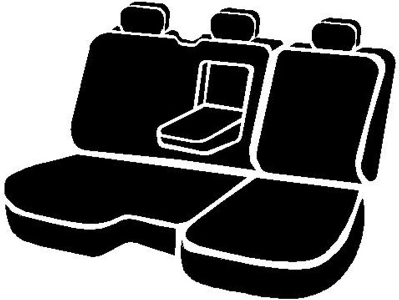 FIA SL62-49 GRAY Custom Fit Rear Seat Cover - Leatherette (Black with Gray Center Panel) - Image 4
