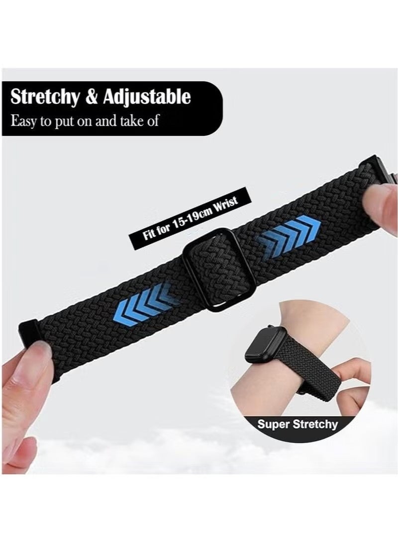 Braided Nylon Strap Compatible with Huawei Watch Fit 5/Fit 5Pro/Fit4/Fit 4 Pro/ Fit 3 Strap, Elastic Nylon Watchband Sport Replacement Soft Band for Huawei Watch Fit 5/Fit 5Pro/Fit4/Fit 4 Pro/ Fit 3 Band Smartwatch Watch bracelet Black - Image 4
