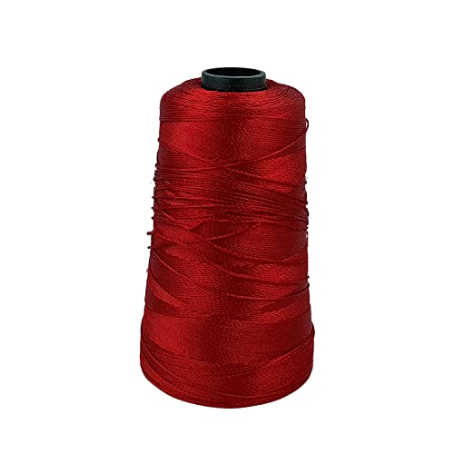 Aakriti Viscose Rayon Art Silk Yarn - Embroidery Crochet Knitting Lace Trim & Jewellery Bag Making Thread (1 Pcs, Dark Red, 100 Gram) - Image 4