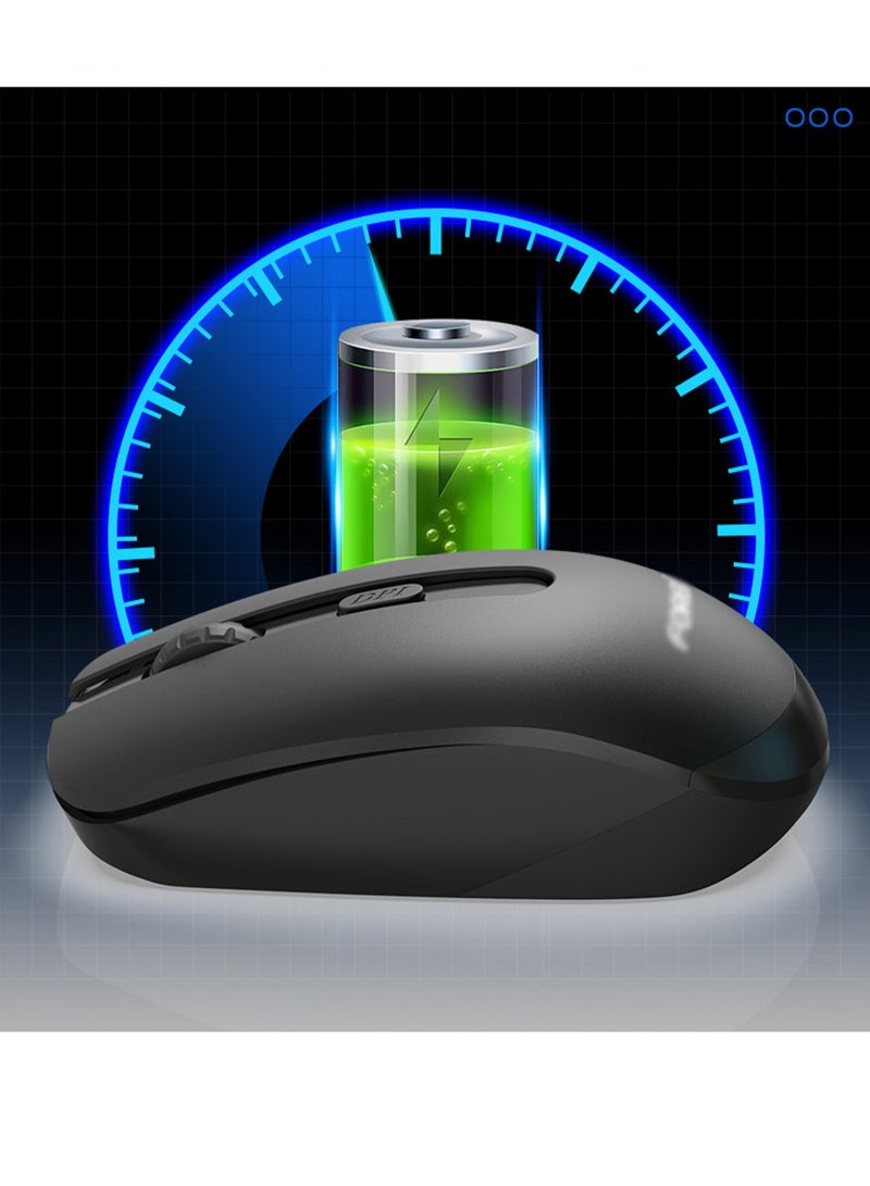 Wireless Optical Mouse Business Office Lightweight Power-Saving Computer Notebook Home Portable Silent (Blue) - Image 3