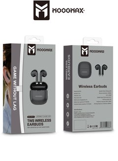 MOOGMAX Moogmax MX-EP47 A TWS wireless Earbuds with built-in a clear microphone and powerful HAFI clear sound, game without lag, Bluetooth 5.4V and ergonomic elegant design. in black color  - Image 2