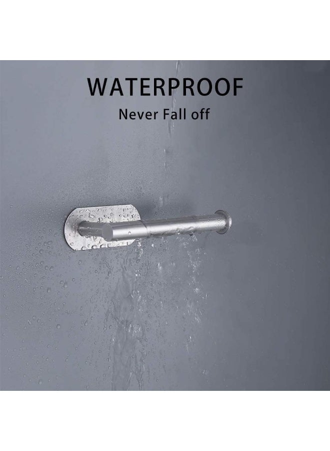 هوميفاي حامل ورق تواليت ذاتي اللصق، حامل مناديل من الفولاذ المقاوم للصدأ، حامل لفائف تواليت مقاوم للصدأ، منظم للحمام لورق المناديل بتشطيب كروم (فضي) - Image 3