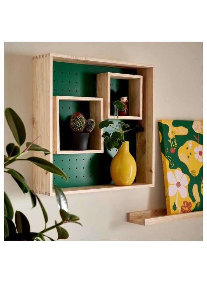 erorex Display Shelf, Pine/Green, 45X45 Cm - Image 5