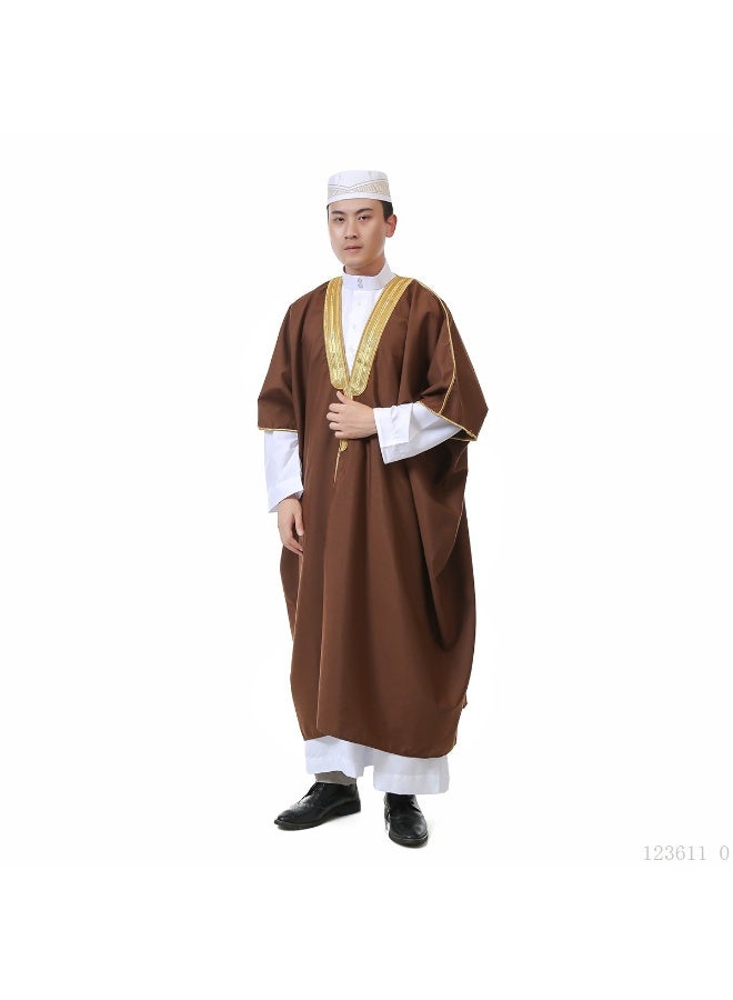 Cotton Linen Embroidered Muslim Graduation Robe - A Perfect Blend of Fashion and Tradition - Image 4