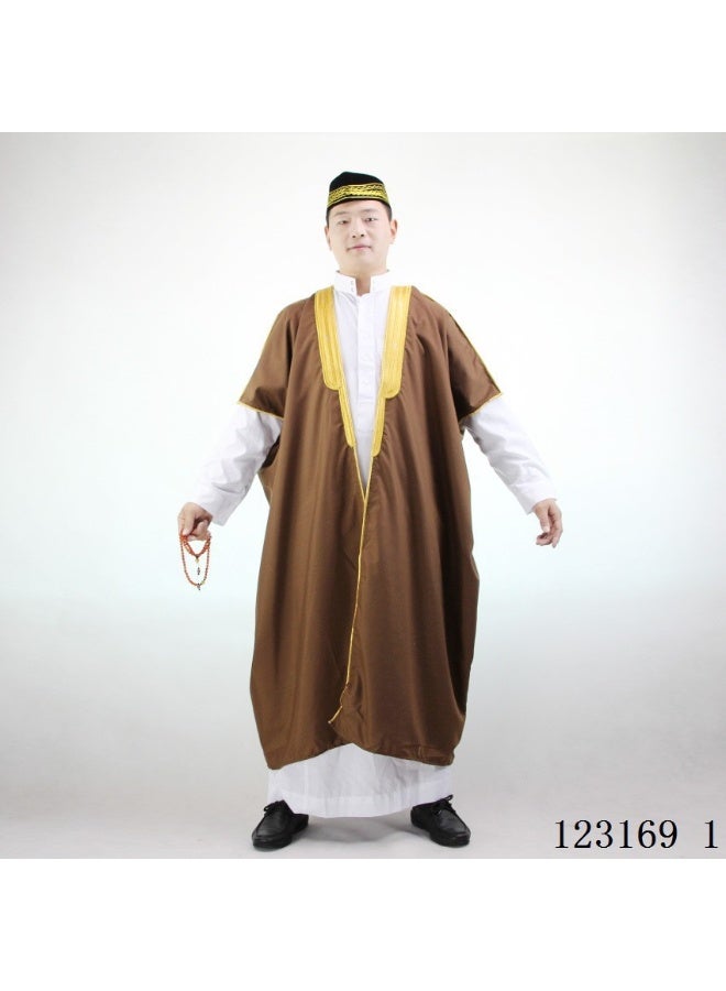 Cotton Linen Embroidered Muslim Graduation Robe - A Perfect Blend of Fashion and Tradition - Image 2