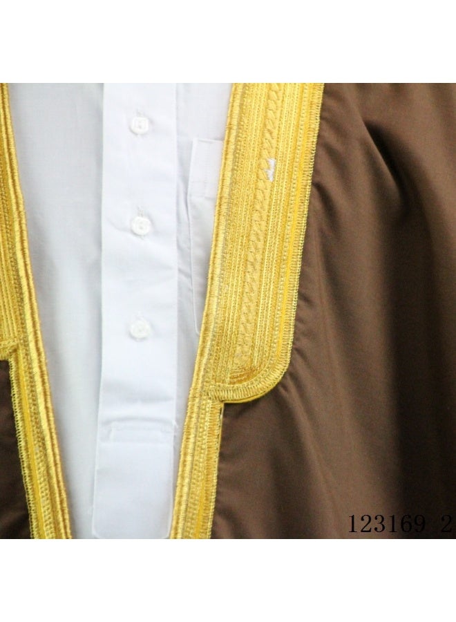 Cotton Linen Embroidered Muslim Graduation Robe - A Perfect Blend of Fashion and Tradition - Image 3