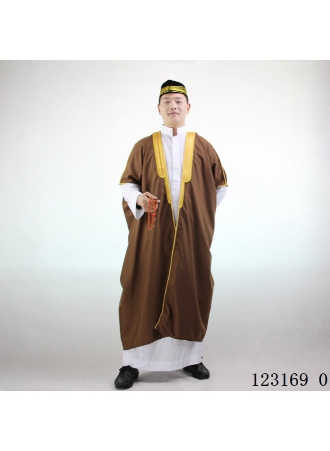 Cotton Linen Embroidered Muslim Graduation Robe - A Perfect Blend of Fashion and Tradition - Image 1
