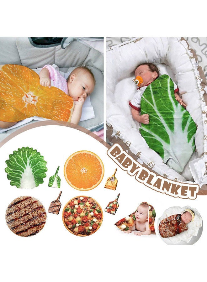 ISank Baby Swaddle Wrap Newborn Simulation Orange Flannel Baby Wrap Blanket Baby Sleeping Swaddle Wrap - Image 2