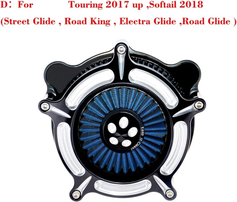 QASULER CNC Turbine Air Cleaner for Harley Motorcycles - Image 2