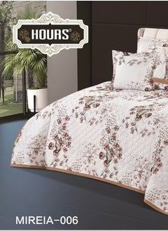 Hours Compressed double-sided floral bed comforter set, 6 pieces, size 240 * 220 cm  - Image 3