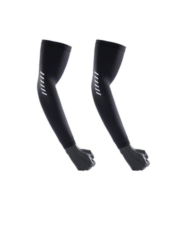 Goolsky Men Cooling Arm Sleeves Summer UV Protection Thin Breathable Ice Silk Sun Sleeves  - Image 1