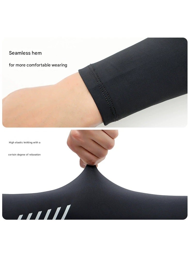 Goolsky Men Cooling Arm Sleeves Summer UV Protection Thin Breathable Ice Silk Sun Sleeves  - Image 2