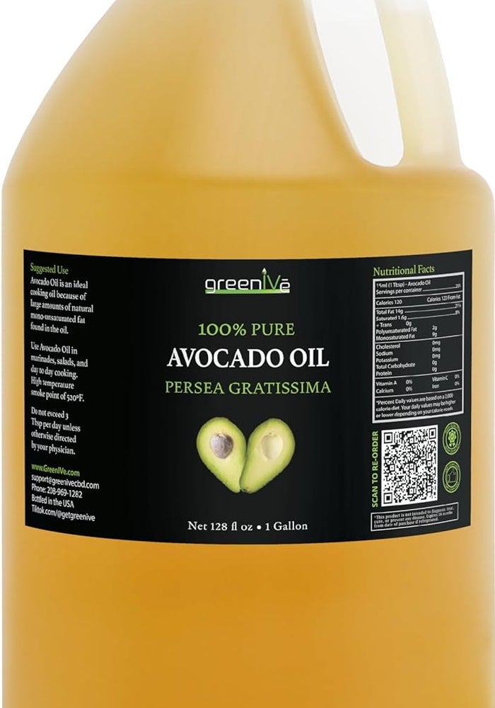 GreenIVe 100% Pure Avocado Oil - Cold Pressed, Non-GMO, Vegan, 1 Gallon - Image 3