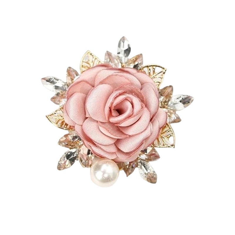 Flavizo Elegant Floral Brooch Pin for Women, Saree Accessory Stylish Decorative Lapel Brooches for Dress, Blazer, Shawl, Gown - Elegant Ladies Decoration in Dresses - Image 1