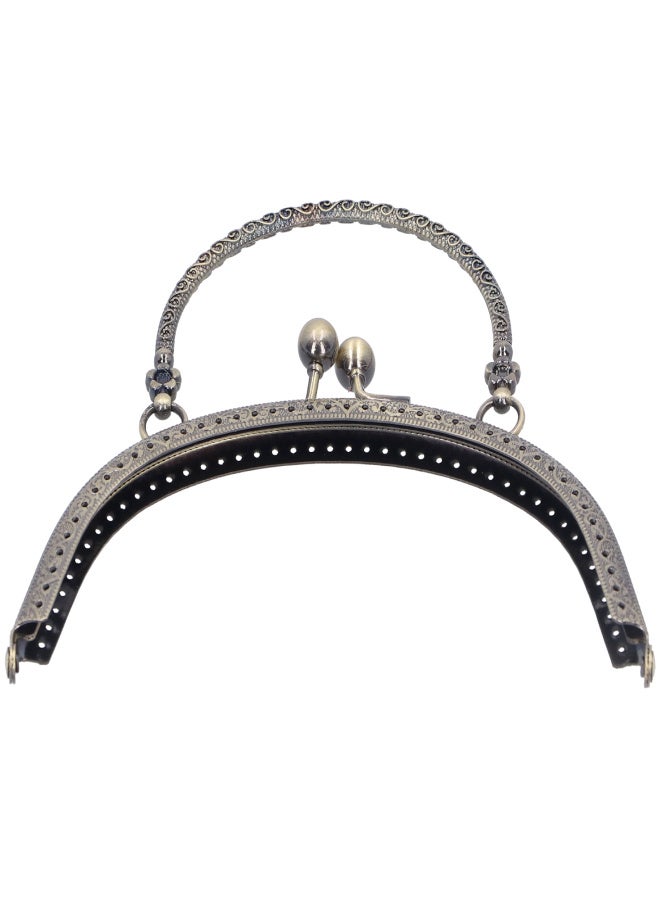 Semicircle Purse Handle Frame Metal Handbags Clasp Lock 16.5cm Bag DIY Making SuppliesBronze - Image 2