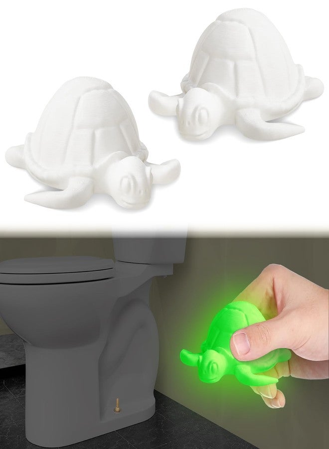 boeemi Sea Turtle Toilet Bolt Covers Decorative, 2PCs Glow in The Dark PLA Toilet Bowl Caps for Bolts Luminous Green, Fun Bathroom Decor Accessories Rust Prevention - Image 1