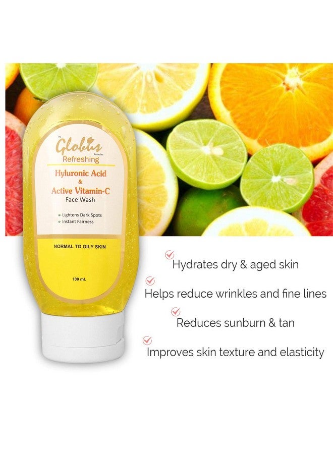 Globus Remedies Anti Acne Glycolic & Salicylic Acid Face Wash 100Ml And Skin Brightening Vitamin C & Hyaluronic Acid Face Wash 100 Ml Combo Pack - Image 4