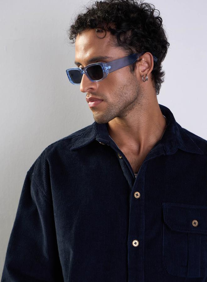 Mascln Sassafras Corduroy Front Button Shacket with Pocket Detail - Image 4