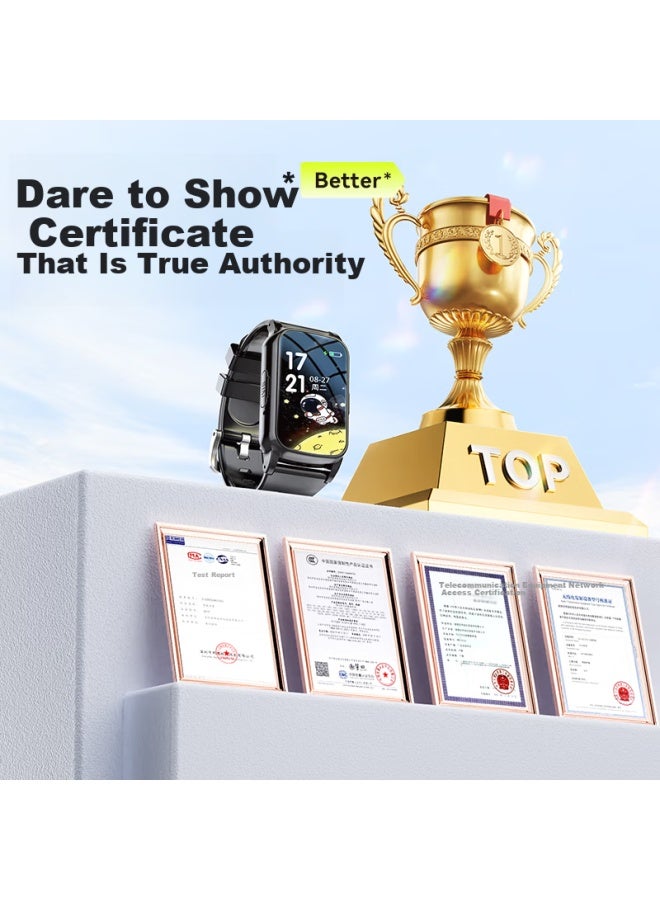 Suoying Sos Emergency Kids Phone Watch For Ages 6-18, Waterproof Gps Calling Video Remote Monitoring Smarch With Sim Card, Compatible With Huawei Xiaomi