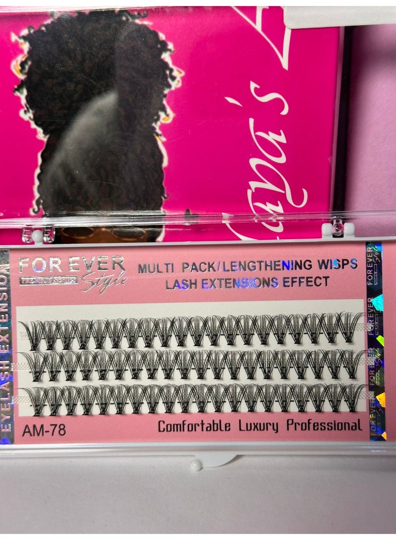 Cluster Lashes 60 Pcs Individual Lashes Curl False Eyelashes Extension Reusable Soft Extension Diy at Home - Image 3