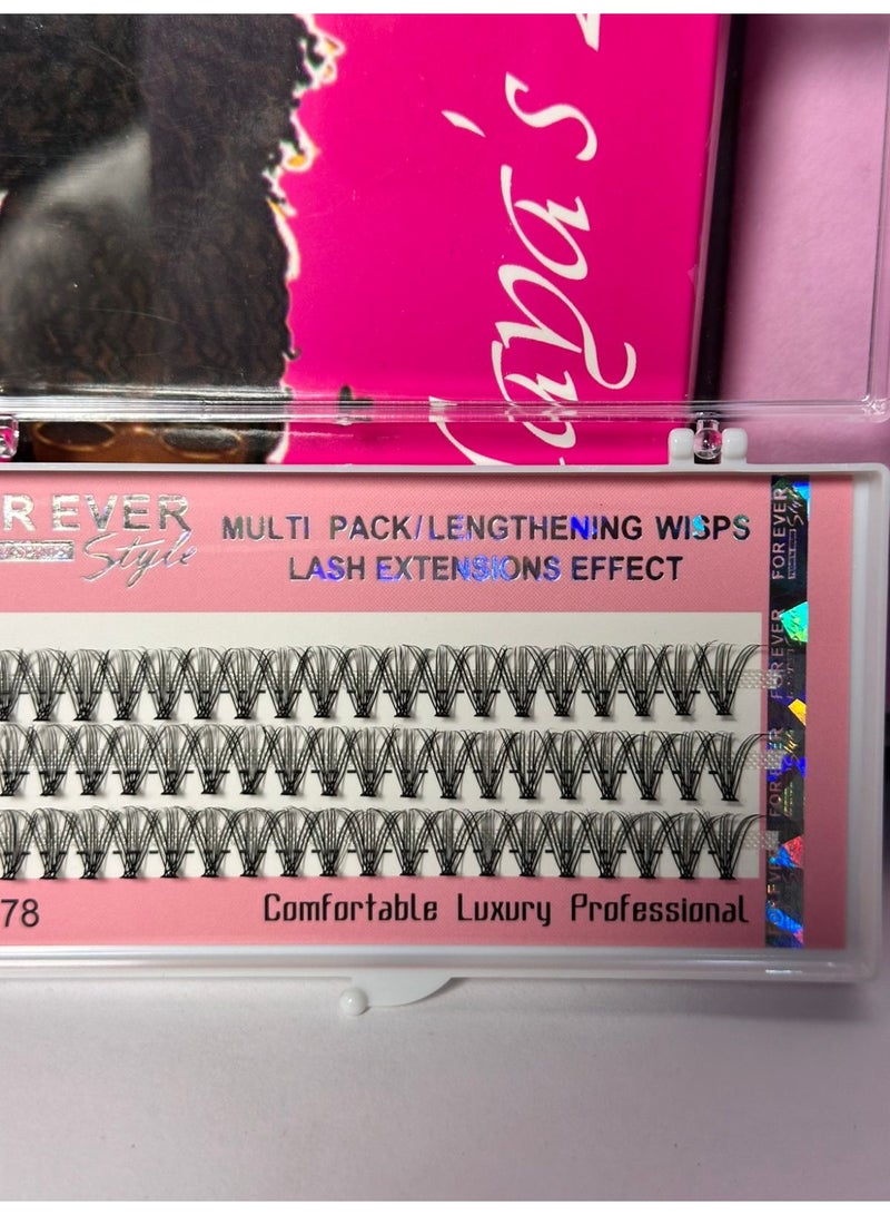 Cluster Lashes 60 Pcs Individual Lashes Curl False Eyelashes Extension Reusable Soft Extension Diy at Home - Image 2